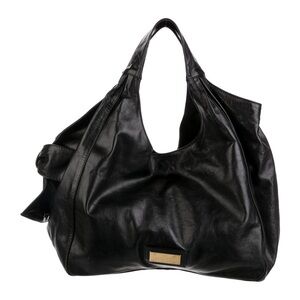 Authentic Vintage Valentino Black Leather Bow Bag